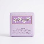 Sansayushi Anti-Acne Face Soap – Charcoal, Neem & Tea Tree (90g)